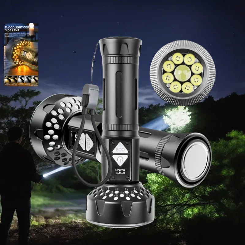 30w+8LED over 500 meters Outdoor High Power LED Flashlight USB Rechargeable Tactical Torch COB Side Light Magnetic Camping Light
30w+8LED over 500 meters Outdoor High Power LED Flashlight USB Rechargeable Tactical Torch COB Side Light Magnetic Camping Light