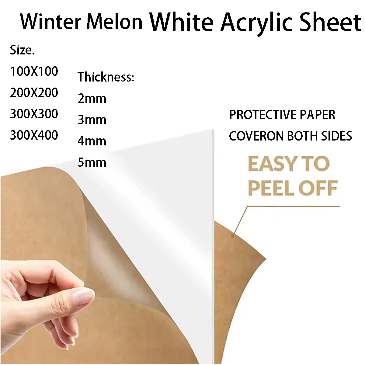 200*200mm Winter Melon White Acrylic Board WhiteOpaque Board Mirror Organic Glass Board Thickness 2/3/5/8/10mm
200*200mm Winter Melon White Acrylic Board WhiteOpaque Board Mirror Organic Glass Board Thickness 2/3/5/8/10mm