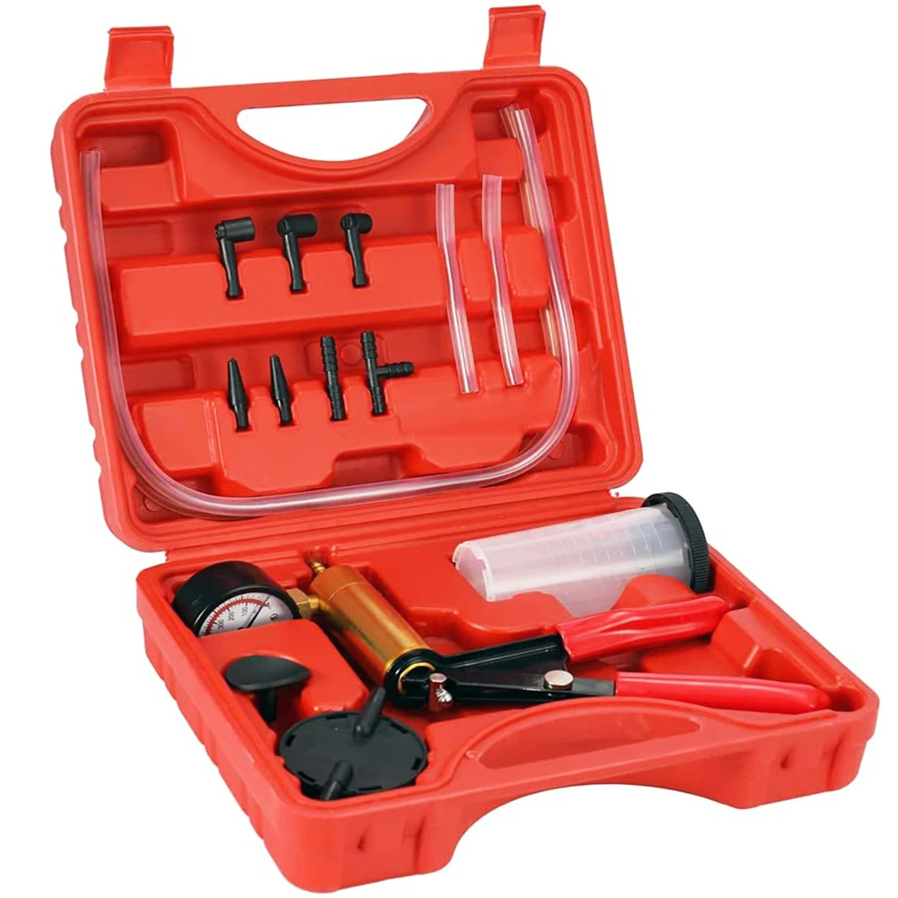 Professional Brake Bleeder Vacuum Pump Kit Handheld Pistol Grip Vacuum Tester Gauge Tool for Car Motorcycle Repair
Professional Brake Bleeder Vacuum Pump Kit Handheld Pistol Grip Vacuum Tester Gauge Tool for Car Motorcycle Repair