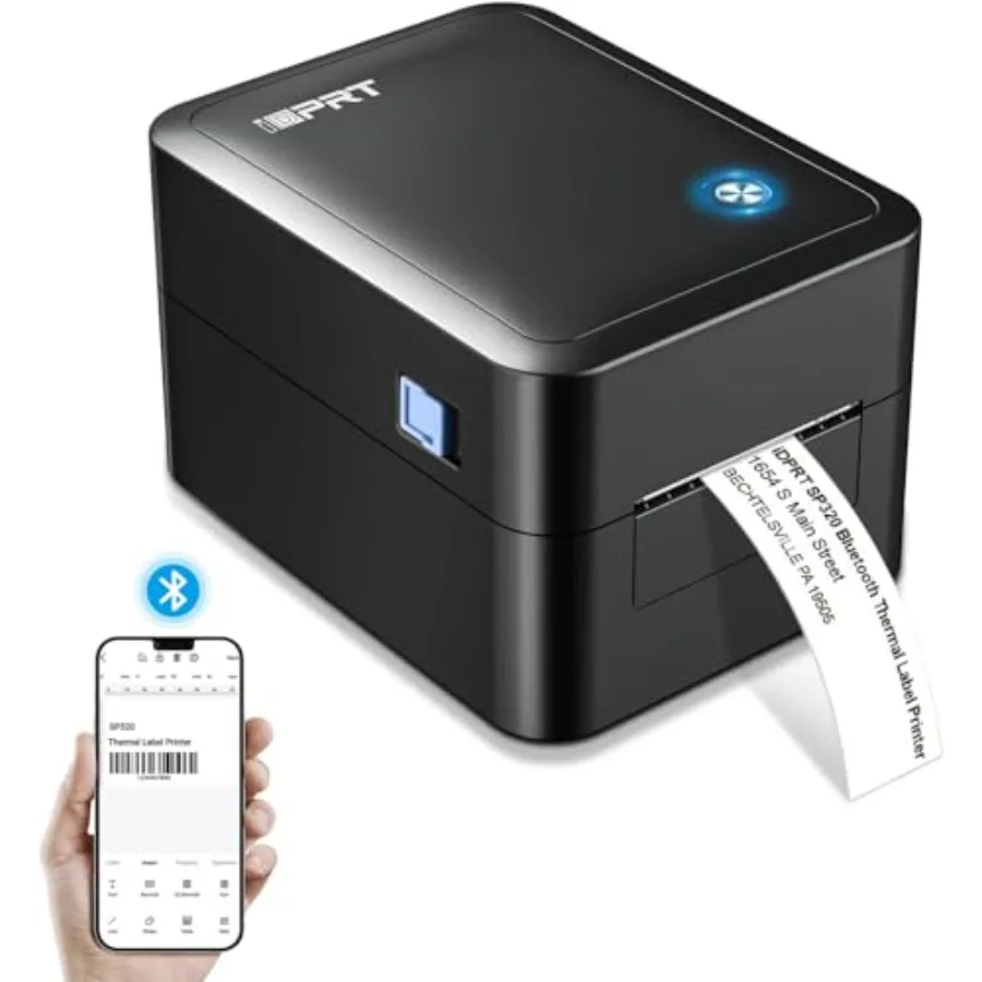 Label Maker Thermal Barcode Printer with No Bound Consumables Bluetooth and USB Connection 140pcs/min Speed Customizable App Su