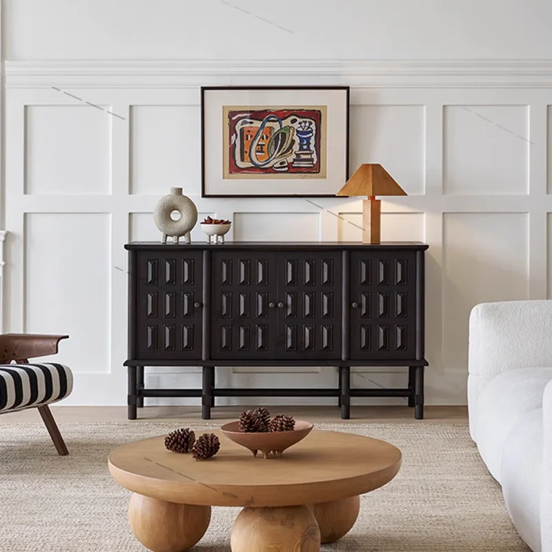 retro solid wood carved dining side cabinet, antique living room storage, entrance cabinet, American light luxury home de
retro solid wood carved dining side cabinet, antique living room storage, entrance cabinet, American light luxury home de