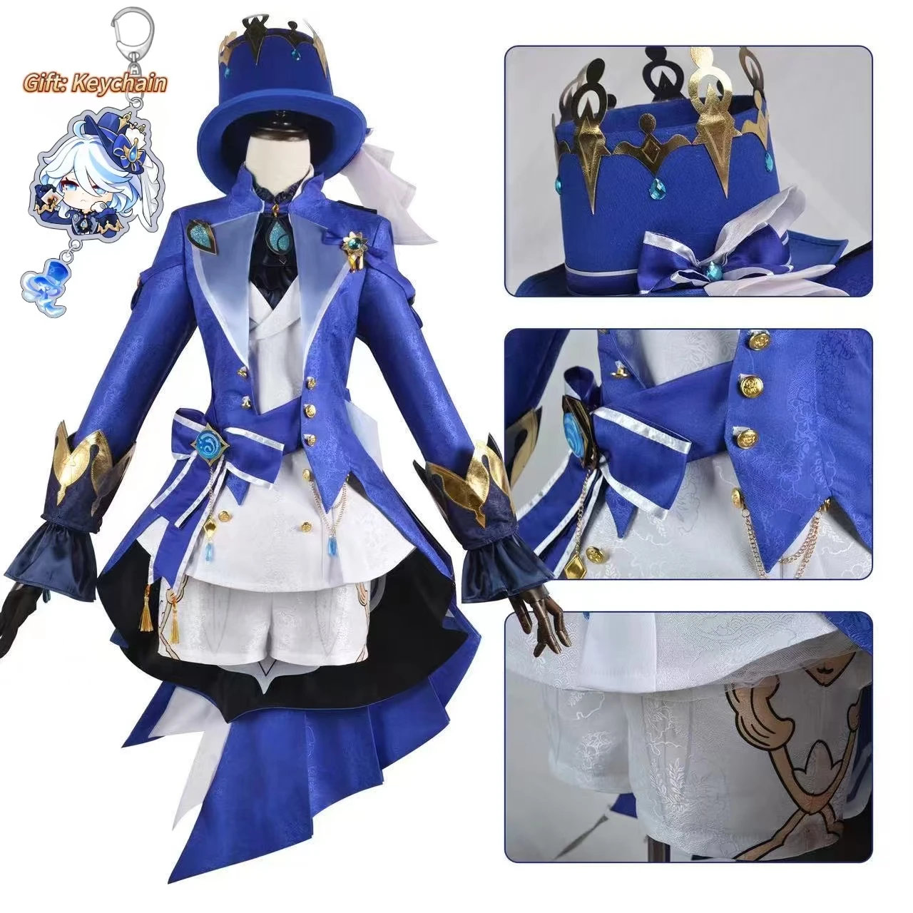 Anime Game Genshin Impact Focalors Cosplay Furina Hat Wig Hair Full Set Outfit Carnival Women's Outfit Dress Halloween Costume
Anime Game Genshin Impact Focalors Cosplay Furina Hat Wig Hair Full Set Outfit Carnival Women's Outfit Dress Halloween Costume