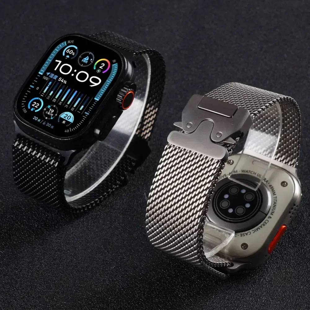 Titanium Official 1:1Strap For Apple watch Ultra Band 49mm S10 46mm 42mm 45mm 44mm Milanese bracelet iWatch 10 9 8 7 6 5 SE 4 3
Titanium Official 1:1Strap For Apple watch Ultra Band 49mm S10 46mm 42mm 45mm 44mm Milanese bracelet iWatch 10 9 8 7 6 5 SE 4 3