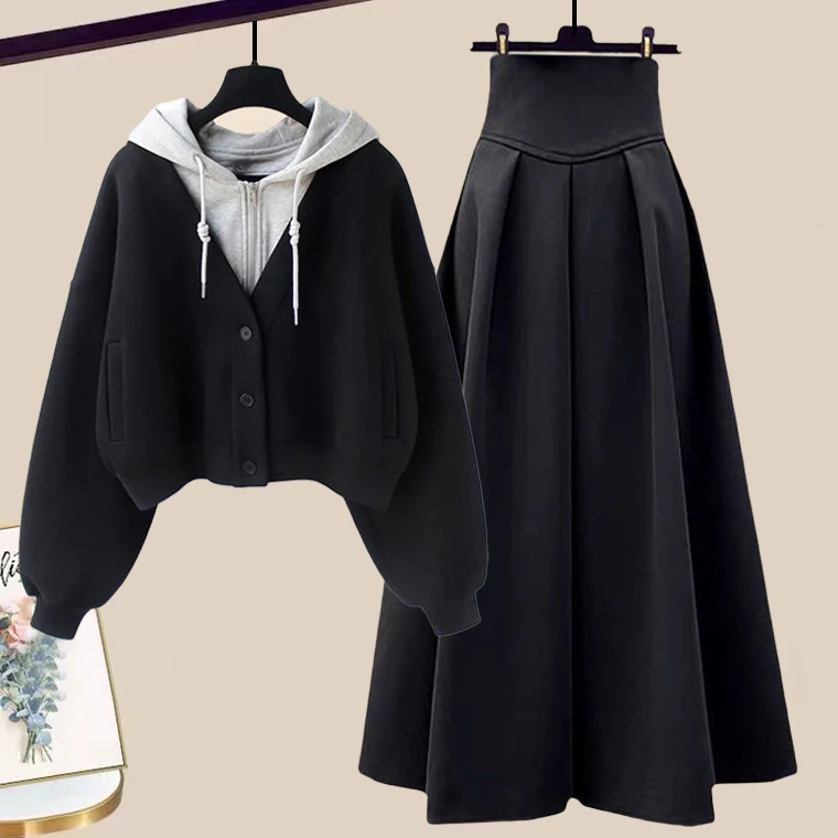 Женская осенняя профессиональная юбка больших размеров, утягивающая повседневная толстовка с капюшоном Bla, комплект из двух предметов
Женская осенняя профессиональная юбка больших размеров, утягивающая повседневная толстовка с капюшоном Bla, комплект из двух предметов