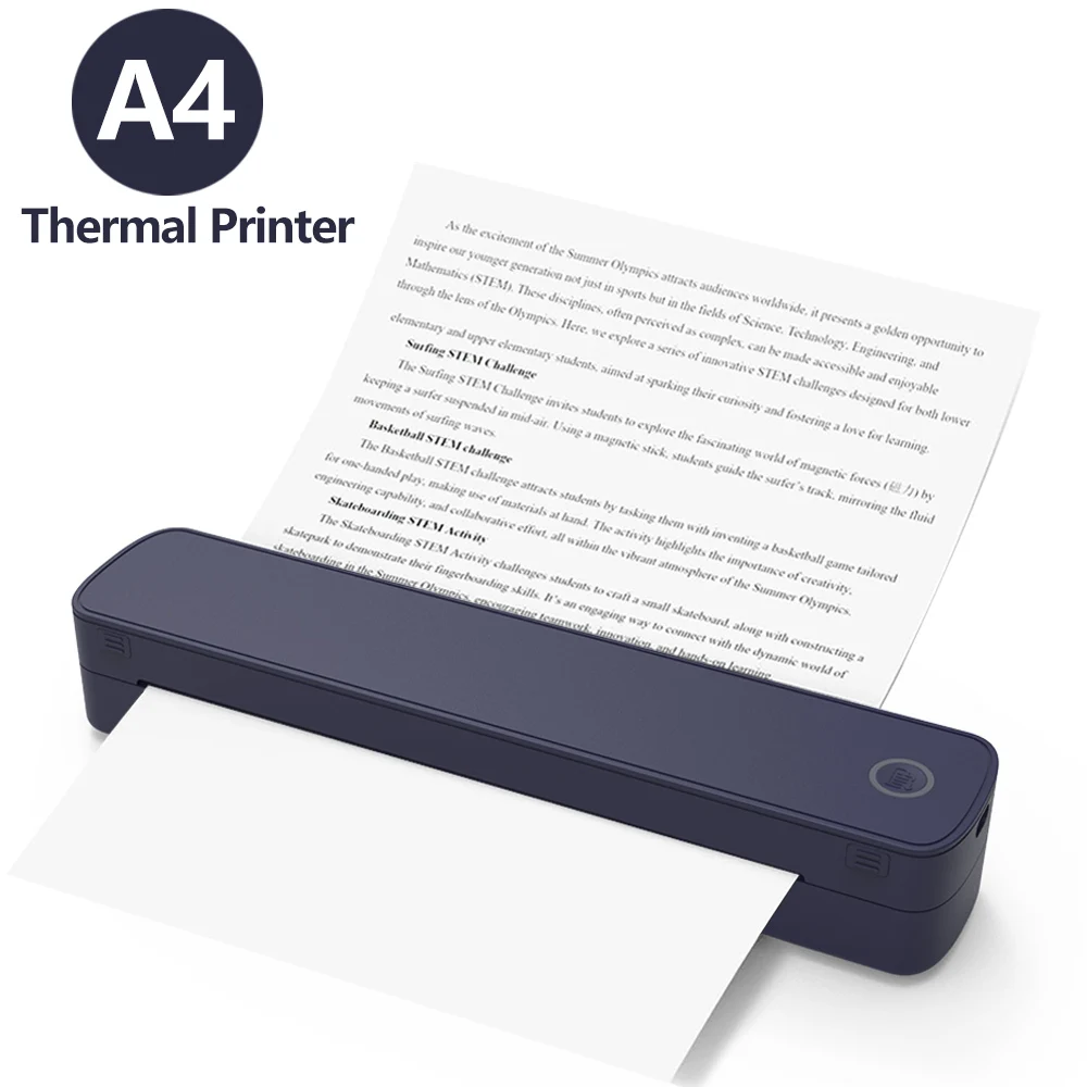 A4 Portable Thermal Printer Mini Desktop Printer A4 Paper Inkless Photo PDF Document Tattoo HD Printing For Office Home Travel
A4 Portable Thermal Printer Mini Desktop Printer A4 Paper Inkless Photo PDF Document Tattoo HD Printing For Office Home Travel
