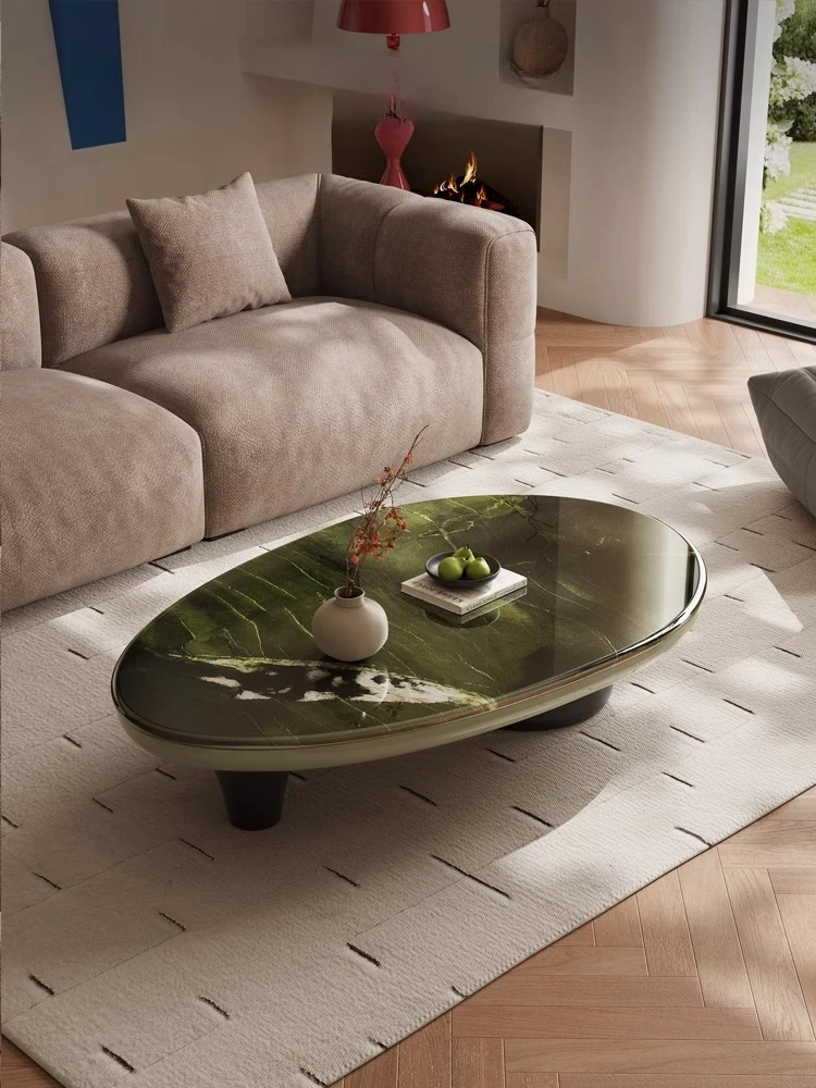 Italian marble coffee table high-end modern simple living room, oval art small apartment
Italian marble coffee table high-end modern simple living room, oval art small apartment