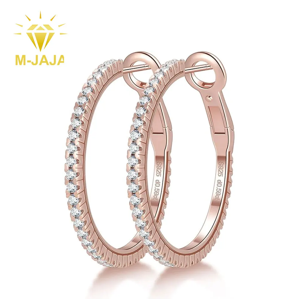 M-JAJA 925 Sterling Silver Rose Gold Plated Moissanite 30/40/50mm Hoop Earrings Diamond Big Earrings for Women Fine Jewelry Gift
M-JAJA 925 Sterling Silver Rose Gold Plated Moissanite 30/40/50mm Hoop Earrings Diamond Big Earrings for Women Fine Jewelry Gift