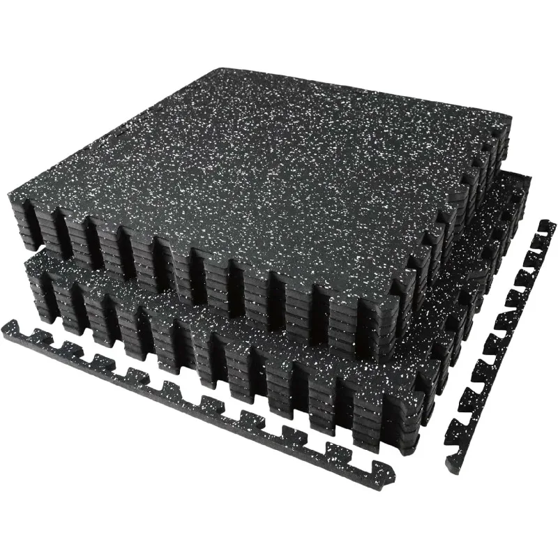 0.56in Thick 48 Sq Ft Exercise Equipment Mats, 12 Tiles Upgraded Rubber Top with High Density EVA Foam, 24 x 24in
0.56in Thick 48 Sq Ft Exercise Equipment Mats, 12 Tiles Upgraded Rubber Top with High Density EVA Foam, 24 x 24in