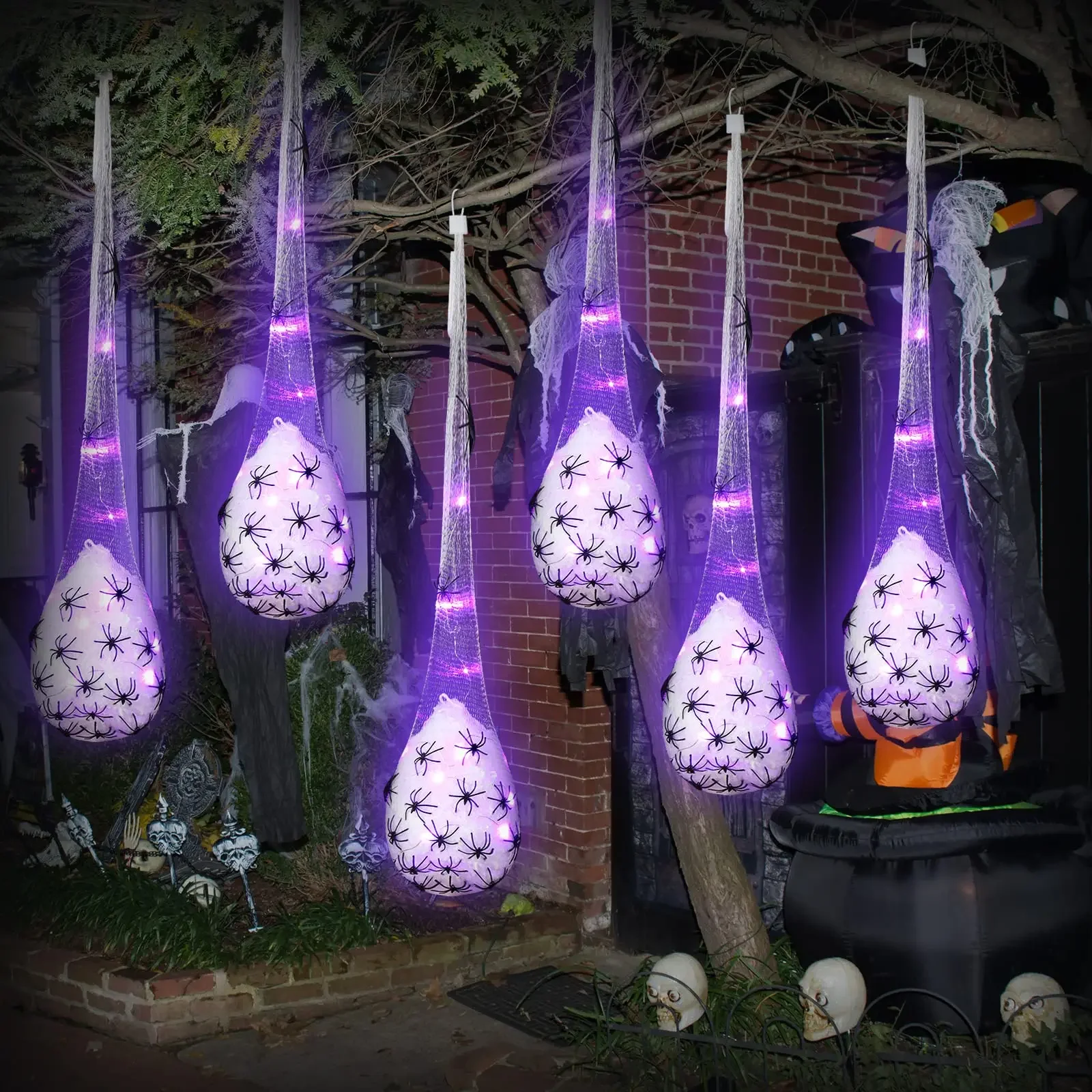 1-5PCS Hanging Light Up Spider Egg Sac Outdoor Decoration Glowing Web Egg for Halloween Party Indoor Gift Decor
1-5PCS Hanging Light Up Spider Egg Sac Outdoor Decoration Glowing Web Egg for Halloween Party Indoor Gift Decor