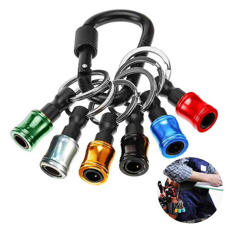 6pcs 1/4" Hex Shank Screwdriver Head Holder Drill Bit Quick Replacement Portable Extension Rod Key Chain Adapter
6pcs 1/4" Hex Shank Screwdriver Head Holder Drill Bit Quick Replacement Portable Extension Rod Key Chain Adapter