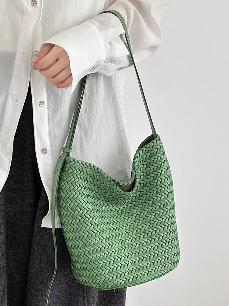 Green Fashion Vintage Hand Weave Genuine Leather Women Bag\Handbag Real Leather Lady Underarm Shoulder Crossbody Holiday Bag
Green Fashion Vintage Hand Weave Genuine Leather Women Bag\Handbag Real Leather Lady Underarm Shoulder Crossbody Holiday Bag