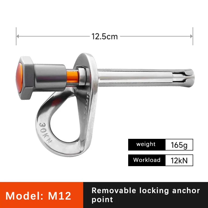 M12 Removable Anchor Point 304 Stainless Steel Expansion Nail High Altitude Operation Climbing Safety Rope Fixing Nail
M12 Removable Anchor Point 304 Stainless Steel Expansion Nail High Altitude Operation Climbing Safety Rope Fixing Nail