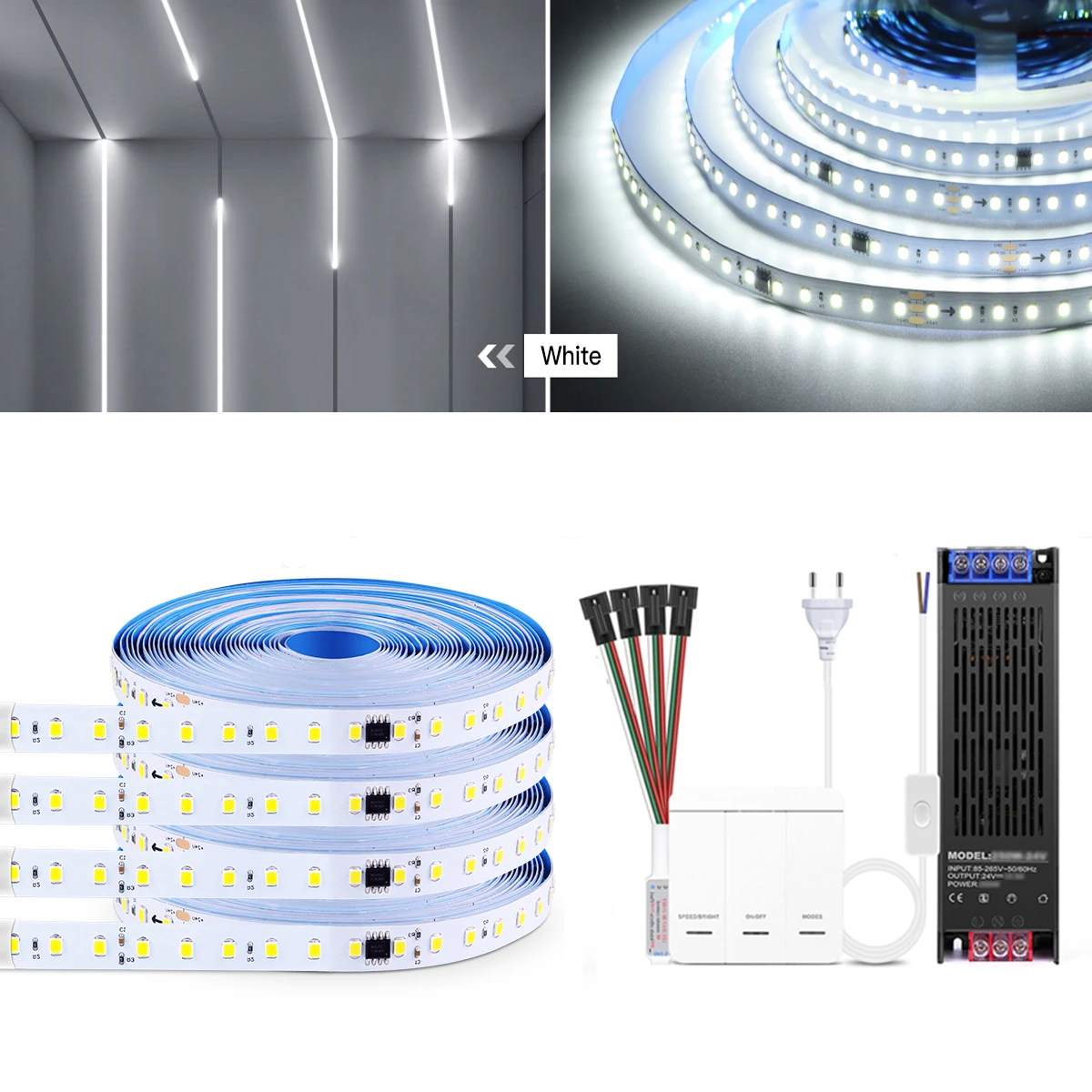 SMD2835 + WS2811 IC Running Water LED Strip Flowing Light DC24V 5M 10M Kit Addressable Pixel Chasing Ribbon Wireless Controller
SMD2835 + WS2811 IC Running Water LED Strip Flowing Light DC24V 5M 10M Kit Addressable Pixel Chasing Ribbon Wireless Controller