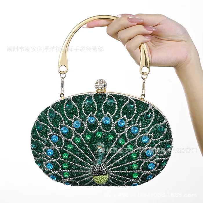 Celebrity Diamond Goose Egg Round Peacock Rhinestone Clutch Bag Cheongsam Evening Banquet Dress Bag Women
Celebrity Diamond Goose Egg Round Peacock Rhinestone Clutch Bag Cheongsam Evening Banquet Dress Bag Women