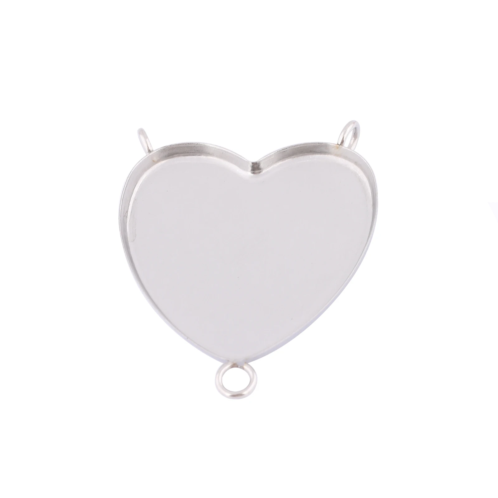 10pcs Stainless Steel 25mm Heart Cabochon Connector Setting Trays Diy Pendant Base Blanks With Three Loops For Jewelry Making
10pcs Stainless Steel 25mm Heart Cabochon Connector Setting Trays Diy Pendant Base Blanks With Three Loops For Jewelry Making