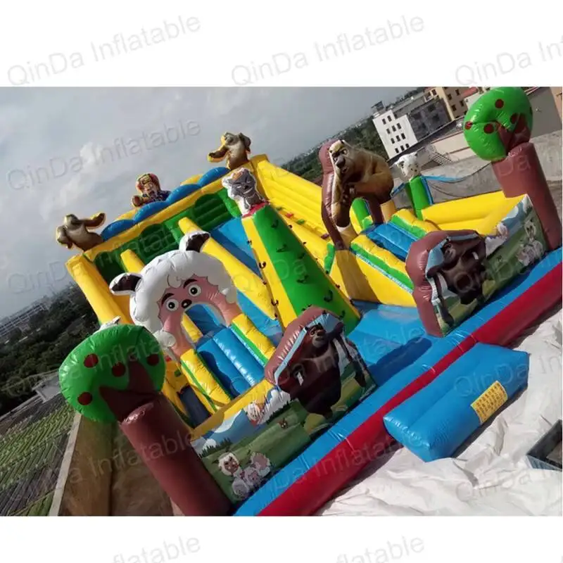 10X6x4.5 Meterrstheme Jungle Inflatable Jumping Fun City ,Bear Kids Park Inflatable Castle For Sale
10X6x4.5 Meterrstheme Jungle Inflatable Jumping Fun City ,Bear Kids Park Inflatable Castle For Sale