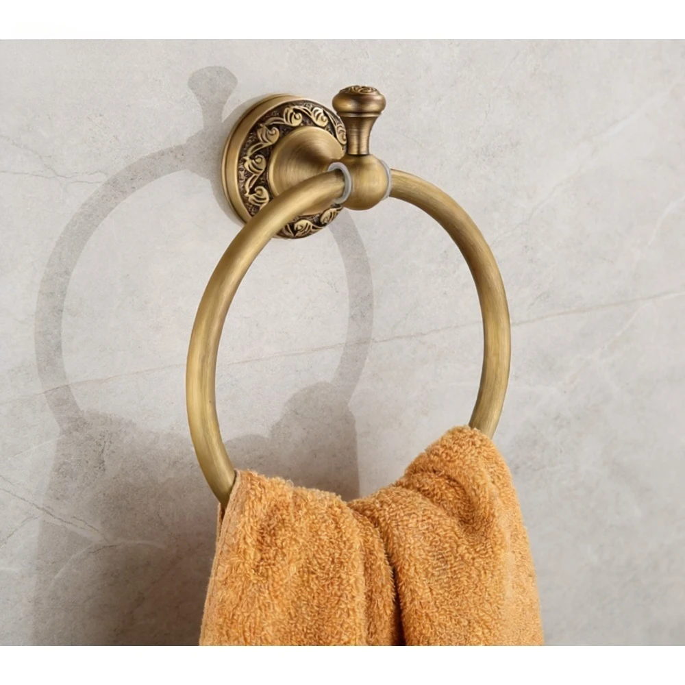 Wall hanging round antique brass, bathroom towel rack towel ring
Wall hanging round antique brass, bathroom towel rack towel ring