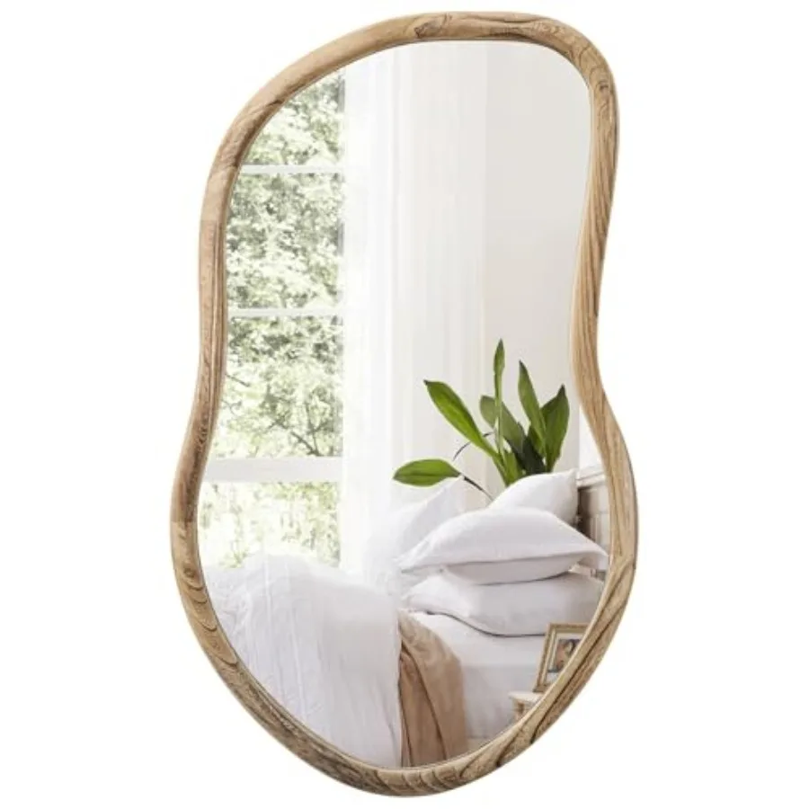Irregular Wall Mirror Wood Asymmetrical Mirror Large Bathroom Vanity Mirrors Wood Framed Abstract Mirrors for Wall Living Room
Irregular Wall Mirror Wood Asymmetrical Mirror Large Bathroom Vanity Mirrors Wood Framed Abstract Mirrors for Wall Living Room