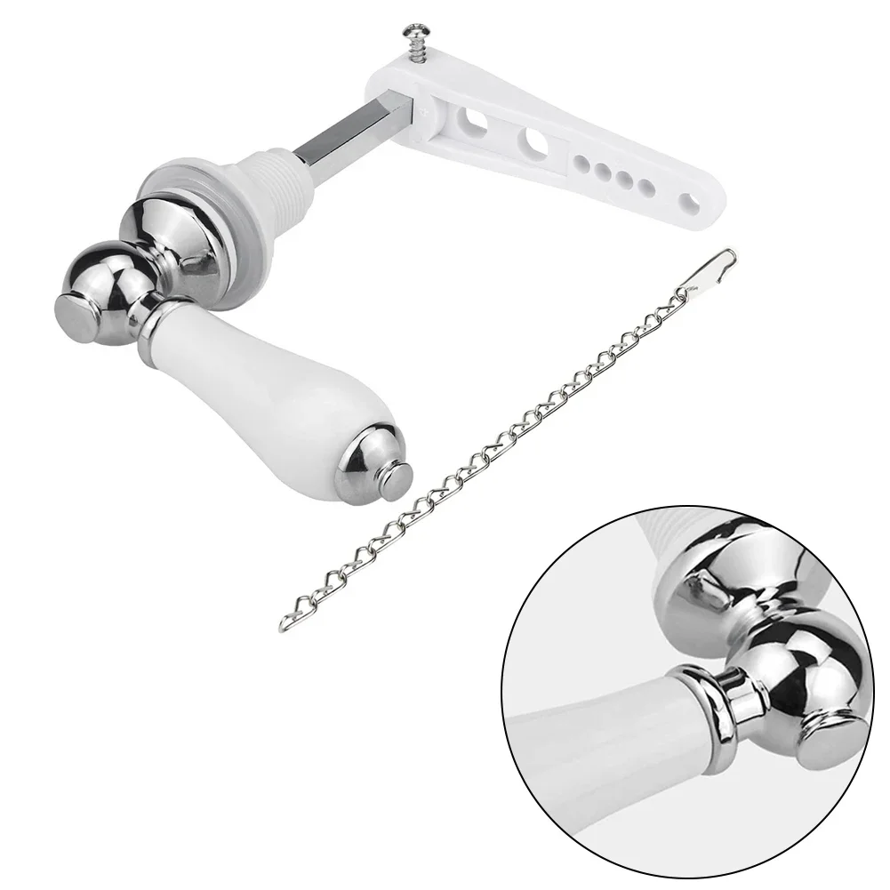 Get a Convenient and Reliable Chrome Plated Metal Lever Replacement for Your Standard Flush Tank Cistern Easy to Install and Use
Get a Convenient and Reliable Chrome Plated Metal Lever Replacement for Your Standard Flush Tank Cistern Easy to Install and Use