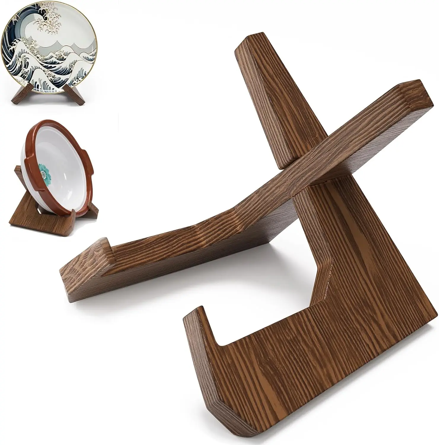 Large Wooden Bowl Stands for Display, Heavy Duty 12 Inch Plate Easel Holder for Pottery and Decor
Large Wooden Bowl Stands for Display, Heavy Duty 12 Inch Plate Easel Holder for Pottery and Decor