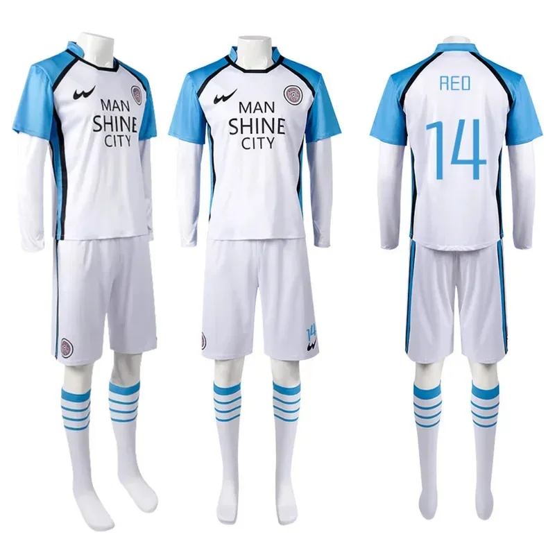 Аниме Blue Lock Mikage Reo костюмы для косплея MAN SHINE CITY Team Jersey Nagi Seishiro футбольный комплект Chigiri Hyoma Football Unifo #
Аниме Blue Lock Mikage Reo костюмы для косплея MAN SHINE CITY Team Jersey Nagi Seishiro футбольный комплект Chigiri Hyoma Football Unifo #