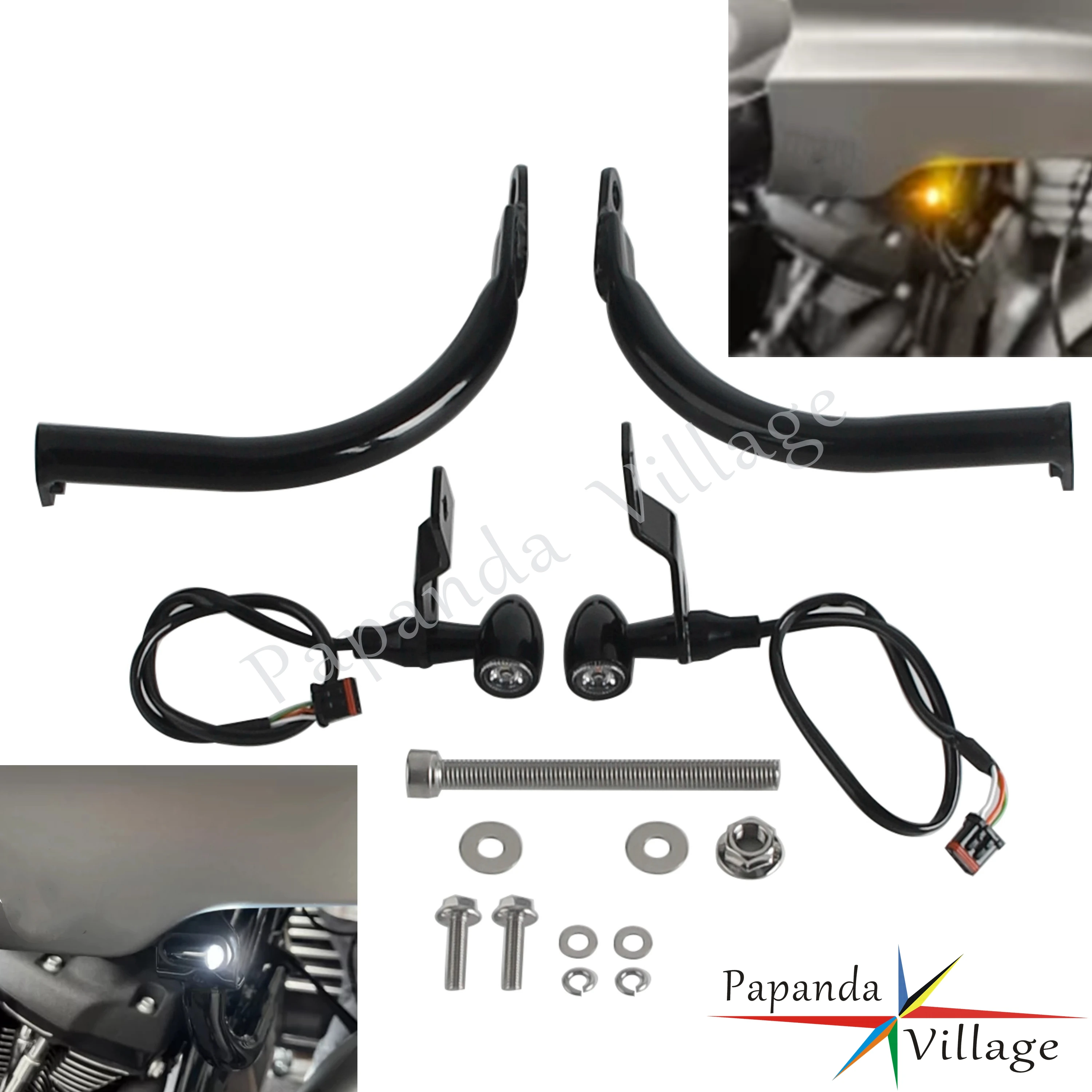 Front Fairing Support Bar Bracket LED Mini Turn Signal Running Light Kit For Harley Softail Low Rider ST FXLRST FXRST 2022-2025
Front Fairing Support Bar Bracket LED Mini Turn Signal Running Light Kit For Harley Softail Low Rider ST FXLRST FXRST 2022-2025