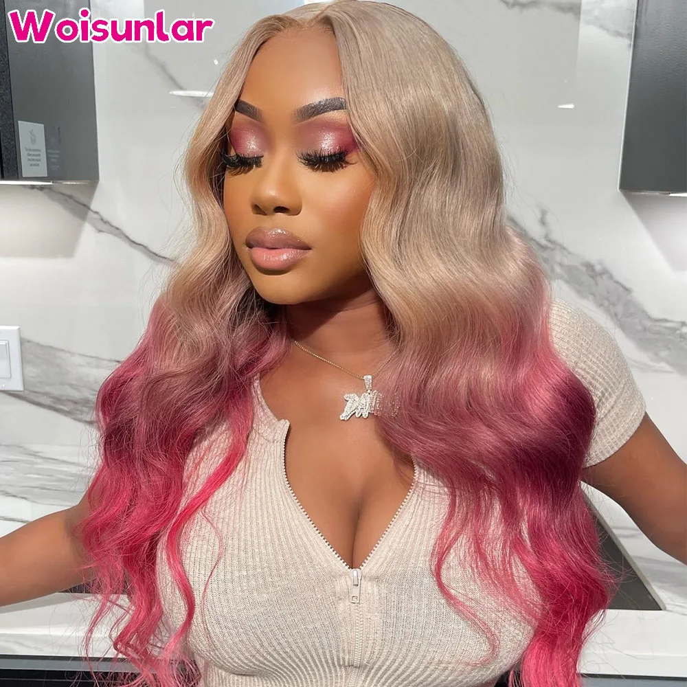 Ombre Light Brown and Rose red Front Lace wigs human hair 13X4 Transparent Lace Body Wave Wigs For Women Human Hair Wigs 100%
Ombre Light Brown and Rose red Front Lace wigs human hair 13X4 Transparent Lace Body Wave Wigs For Women Human Hair Wigs 100%