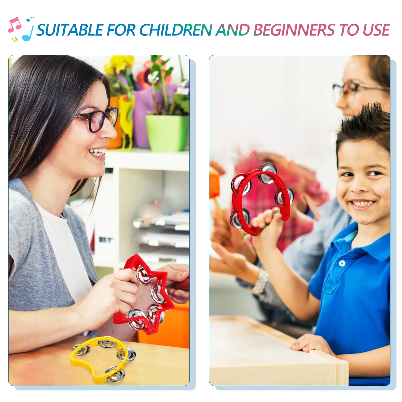 16pcs Hand Bells Music Educational Shaking Tambourine Instruments For Kids Beginners Comfortable Grip Ergonomic Handle School 
16pcs Hand Bells Music Educational Shaking Tambourine Instruments For Kids Beginners Comfortable Grip Ergonomic Handle School