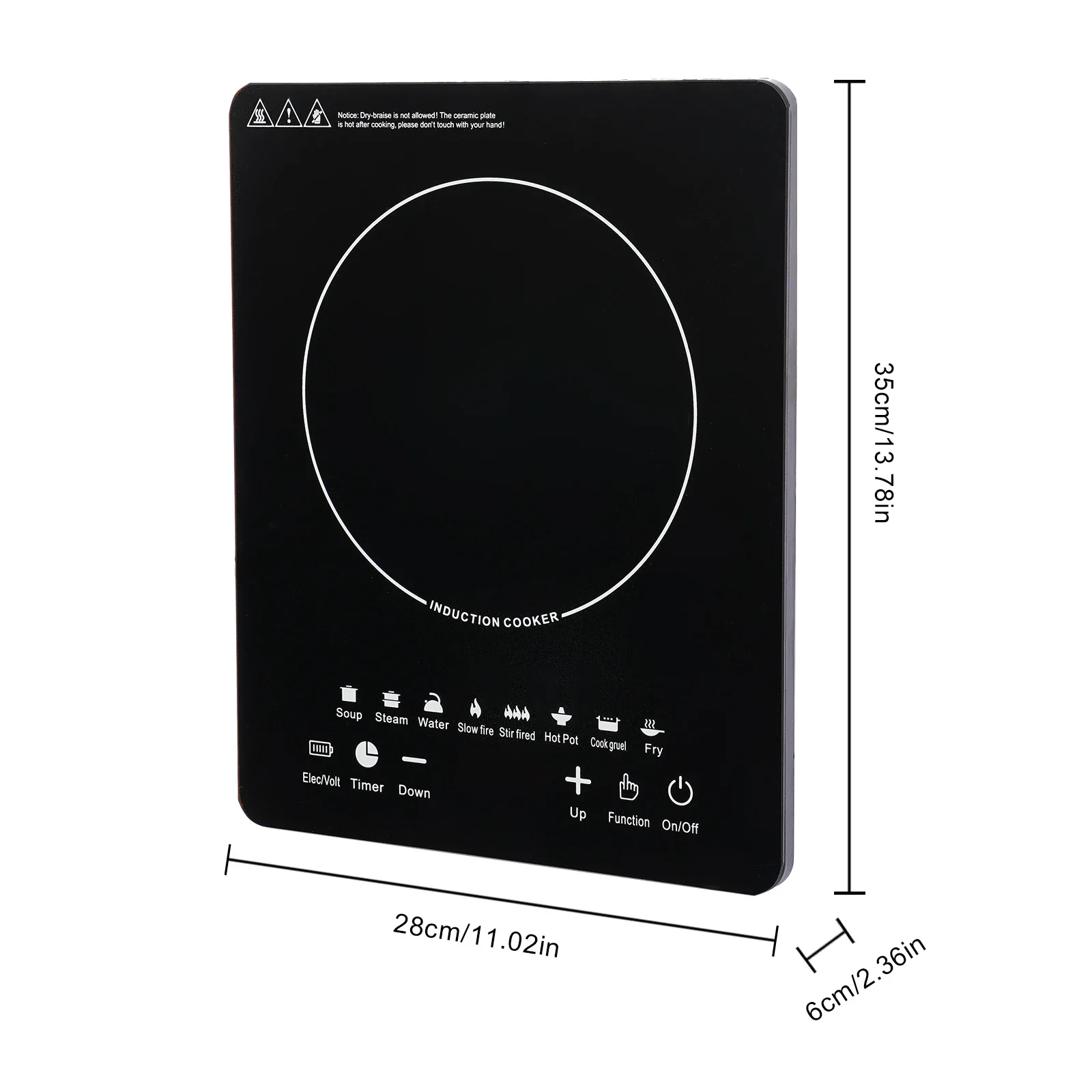 750W Portable Kitchen Countertop Induction Cooktop Single Burner Corded Electric Hot Plate Stove Black w/ Touch Panel 
750W Portable Kitchen Countertop Induction Cooktop Single Burner Corded Electric Hot Plate Stove Black w/ Touch Panel