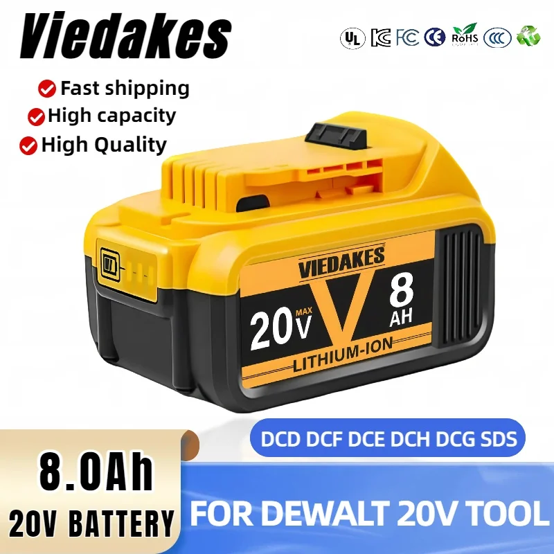 FOR DeWalt 20V Battery Replacement for DCB200 DCB203 DCB204 DCB205, 10.0Ah Li-ion Battery Pack with LED Power Indicator
FOR DeWalt 20V Battery Replacement for DCB200 DCB203 DCB204 DCB205, 10.0Ah Li-ion Battery Pack with LED Power Indicator