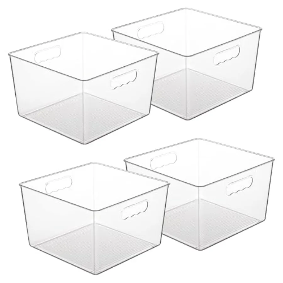 Pack Extra Large Clear Plastic Storage Bins, 11x11 Cube Acrylic Organizer Square Containers with Handle for Pantry, Closet, Lau
Pack Extra Large Clear Plastic Storage Bins, 11x11 Cube Acrylic Organizer Square Containers with Handle for Pantry, Closet, Lau