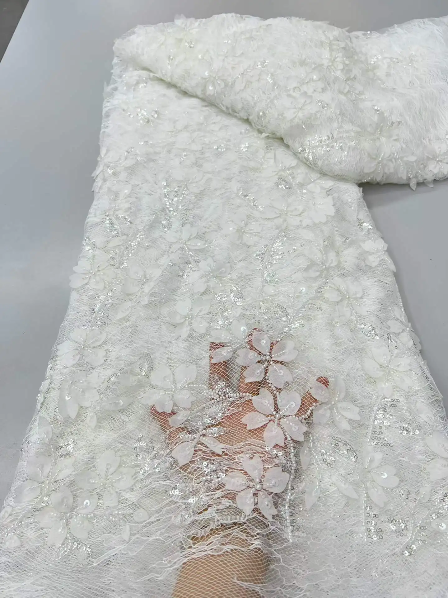 Beautiful Sequined Lace Fabric 2026 Luxury French Mesh Lace Fabric High Quality Tulle Mesh Lace Fabric 5Yards
Beautiful Sequined Lace Fabric 2026 Luxury French Mesh Lace Fabric High Quality Tulle Mesh Lace Fabric 5Yards