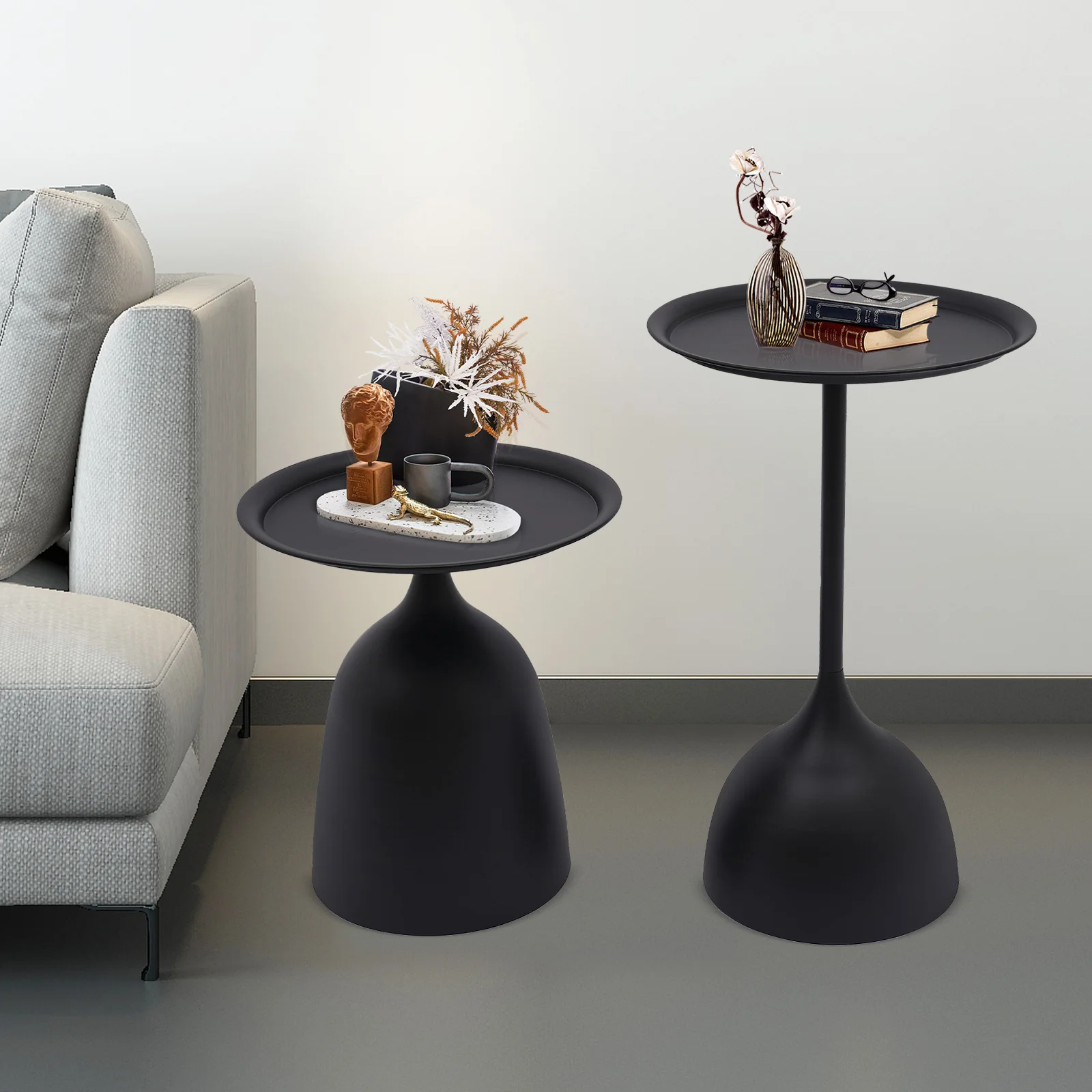 Round Side Table Set of 2 Modern Iron End Tables 16.9&23.6 Inch Black White Optional Living Room Bedroom
Round Side Table Set of 2 Modern Iron End Tables 16.9&23.6 Inch Black White Optional Living Room Bedroom