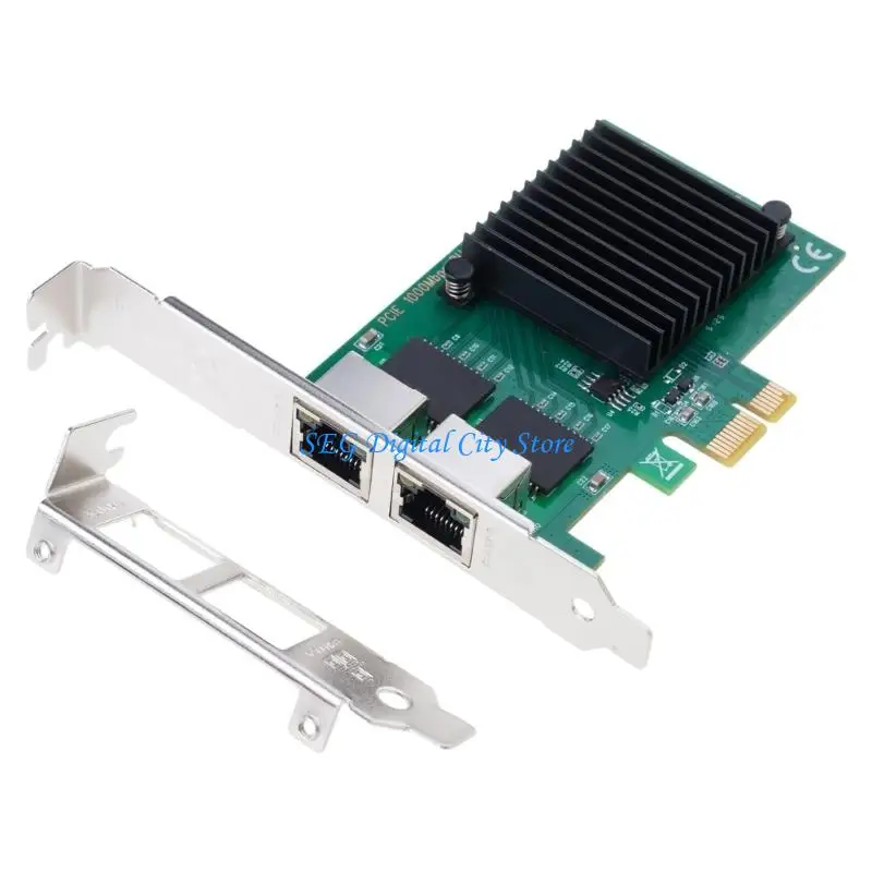 U75B PCIe Server Networking Card Gigabit Ethernet Networking Adapter 2 Port Lan Card Supports windows®7, IEEE 802.1P Standards