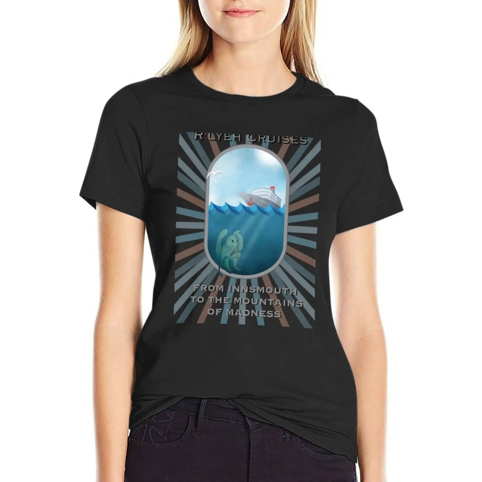 R'Lyeh Cruises with transparency T-Shirt plus size tops plus sizes quick drying Women tops
R'Lyeh Cruises with transparency T-Shirt plus size tops plus sizes quick drying Women tops