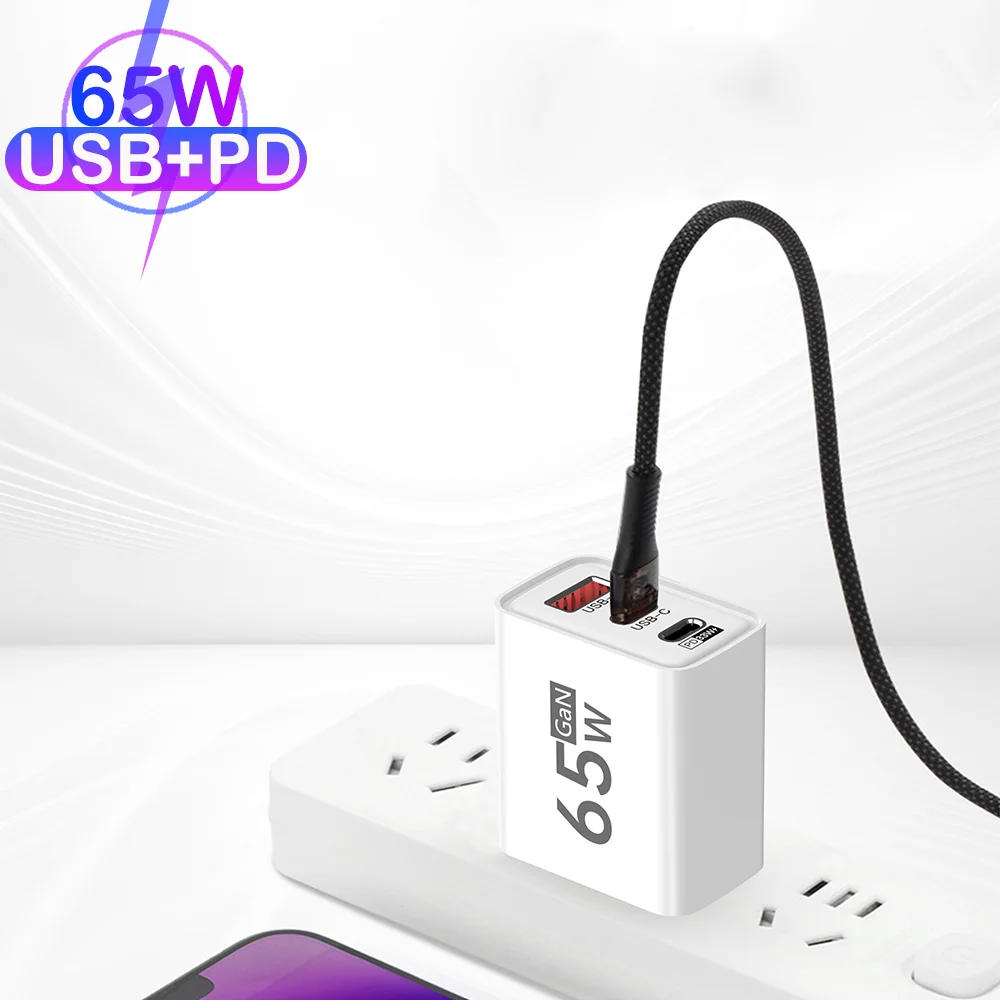 New 65W GaN Fast Mobile Phone Charger 3 Ports Charging USB/PD EU/US Plug For iPhone Samsung Xiaomi Huawei Smartphone Accessories 
New 65W GaN Fast Mobile Phone Charger 3 Ports Charging USB/PD EU/US Plug For iPhone Samsung Xiaomi Huawei Smartphone Accessories