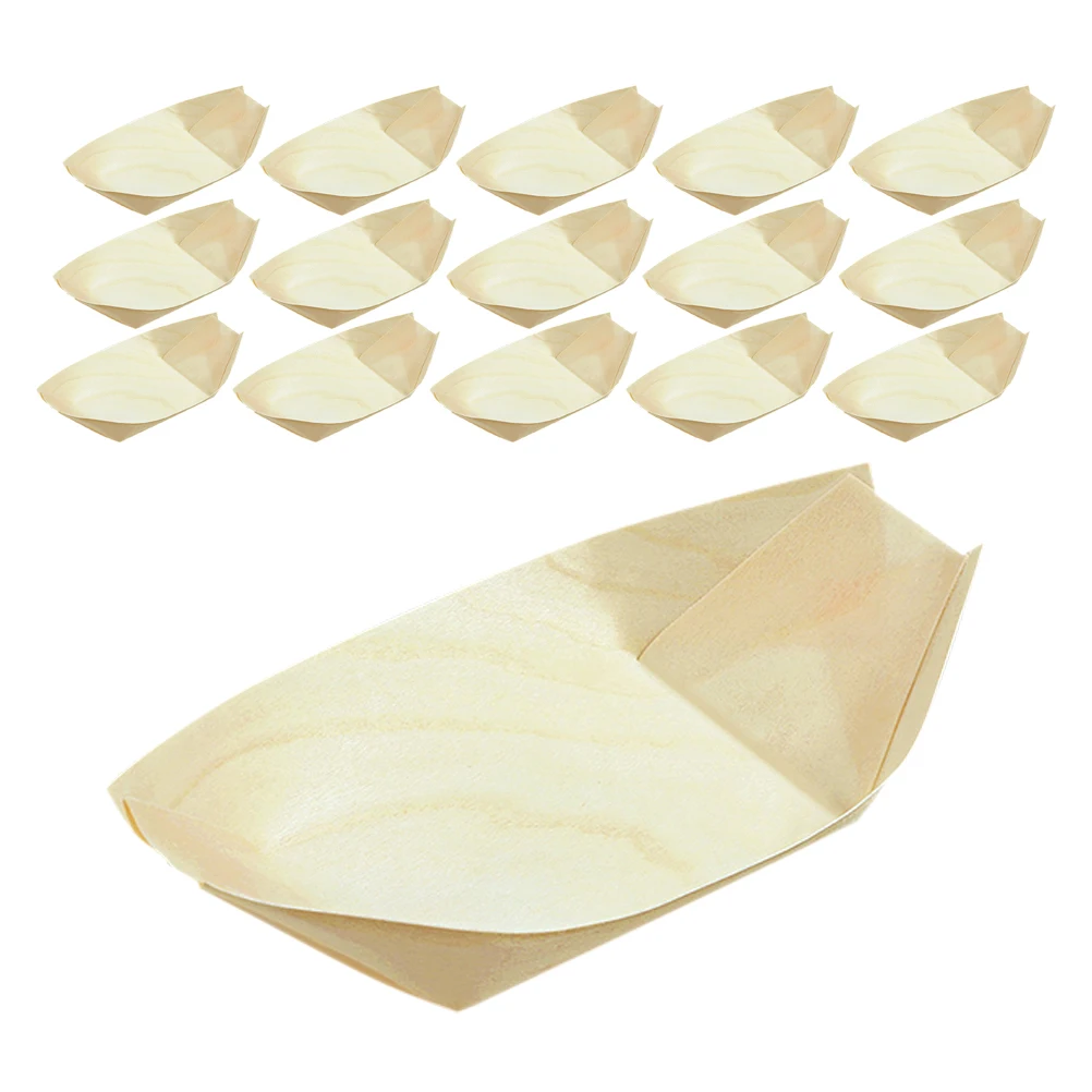 150pcs Sushi Plate Disposable Wood Veneer Serving Plates Bamboo Boats Food Holder Appetizers Tray Elegant Design Safe Material
150pcs Sushi Plate Disposable Wood Veneer Serving Plates Bamboo Boats Food Holder Appetizers Tray Elegant Design Safe Material