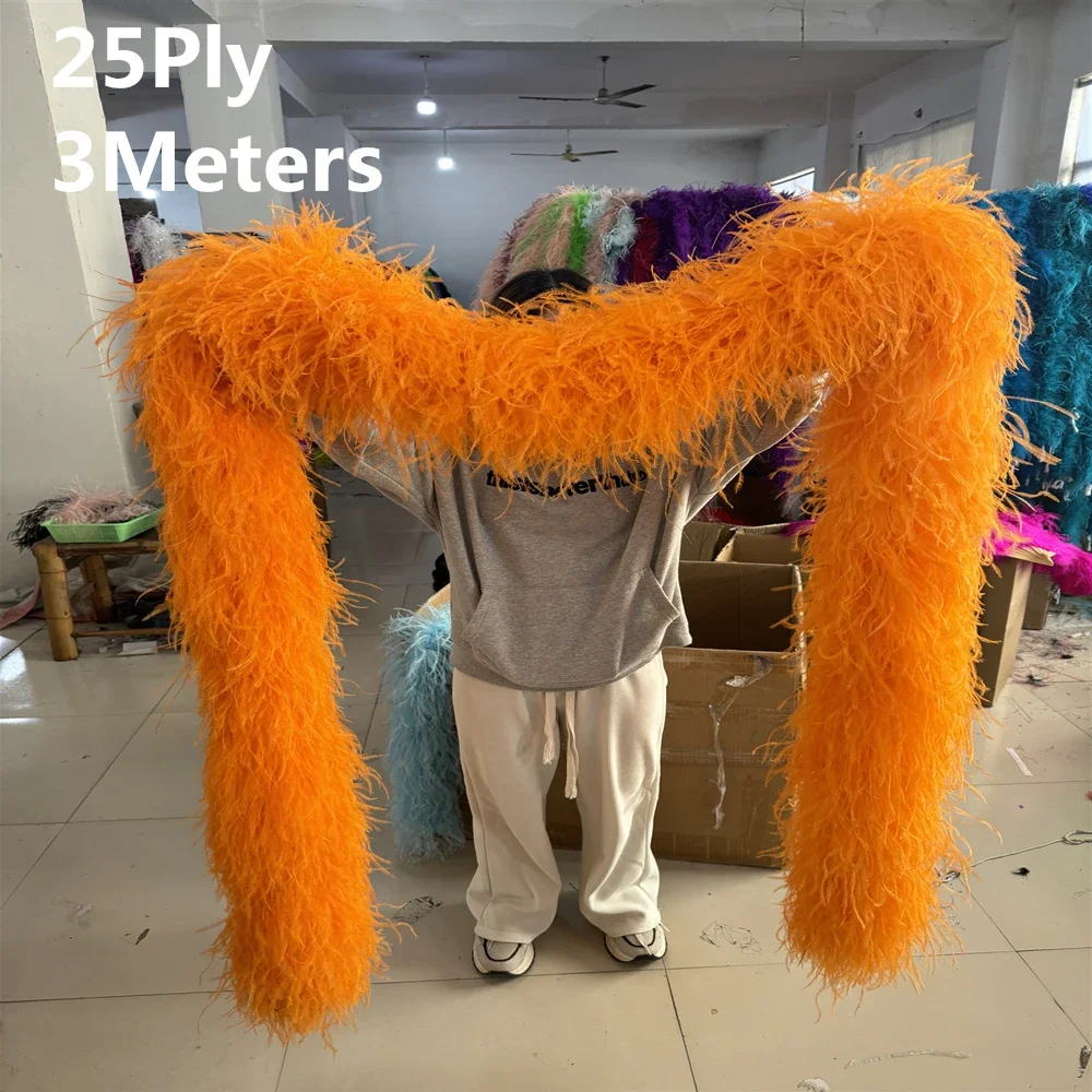 25Ply Fluffy Ostrich Feather Boa Shawl 0.5 1 1.5 2 3M Natural Ostrich plume Decoration Ribbon Scarf for Bride Dress Accessories
25Ply Fluffy Ostrich Feather Boa Shawl 0.5 1 1.5 2 3M Natural Ostrich plume Decoration Ribbon Scarf for Bride Dress Accessories