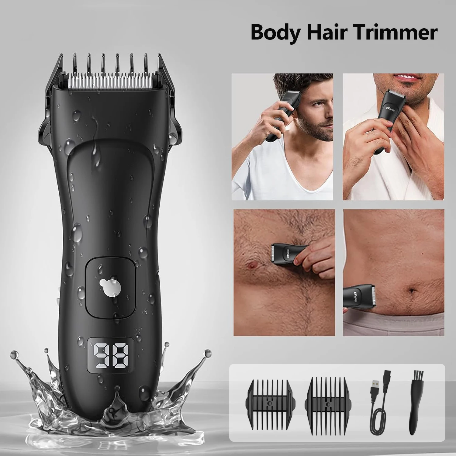  Body Hair Trimmer Shaver for Men Groin Pubic Grooming Clipper Rechargeable Beard Shaver Chest Epilator Armpit Hair Razors
Body Hair Trimmer Shaver for Men Groin Pubic Grooming Clipper Rechargeable Beard Shaver Chest Epilator Armpit Hair Razors