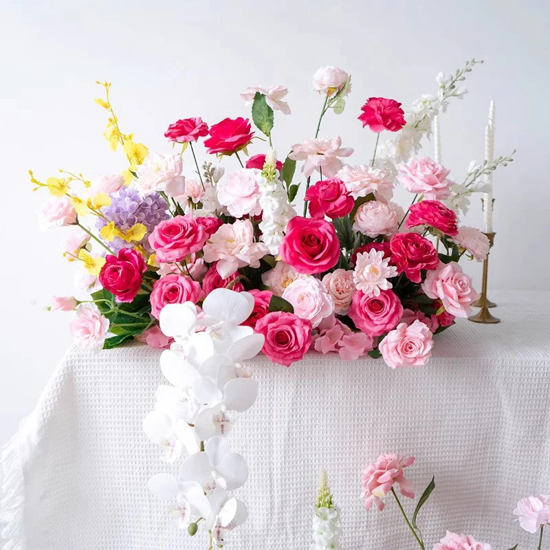 Hot Pink Rose Wedding Backdrop Decor Hanging Flower Row Arrangement Road Lead Floor Floral Banquet Event Party Supplies
Hot Pink Rose Wedding Backdrop Decor Hanging Flower Row Arrangement Road Lead Floor Floral Banquet Event Party Supplies