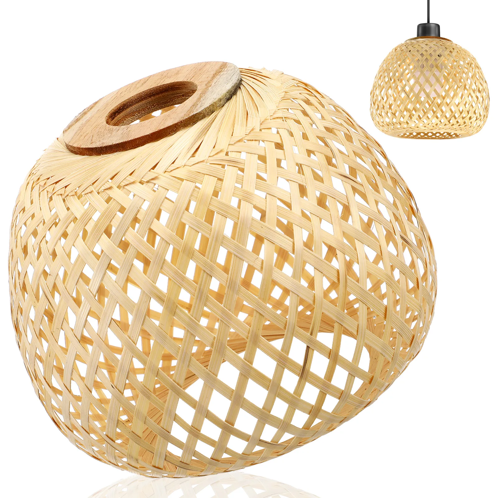 Pendant Light Lampshade Woven Bamboo Material Look Replacement Cover for Ceiling Hanging Lamps Home Office Restaurant
Pendant Light Lampshade Woven Bamboo Material Look Replacement Cover for Ceiling Hanging Lamps Home Office Restaurant