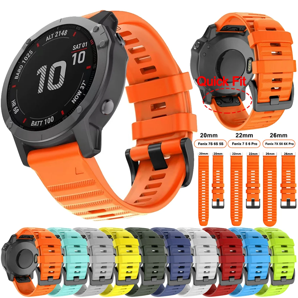 For Garmin fēnix 8 5X 6X 7X 51mm Fenix 5 plus 47mm 5S 6S 7S 43mm Watch Silicone Watchband Strap 26mm 22mm 20mm Quick Fit Strap
For Garmin fēnix 8 5X 6X 7X 51mm Fenix 5 plus 47mm 5S 6S 7S 43mm Watch Silicone Watchband Strap 26mm 22mm 20mm Quick Fit Strap