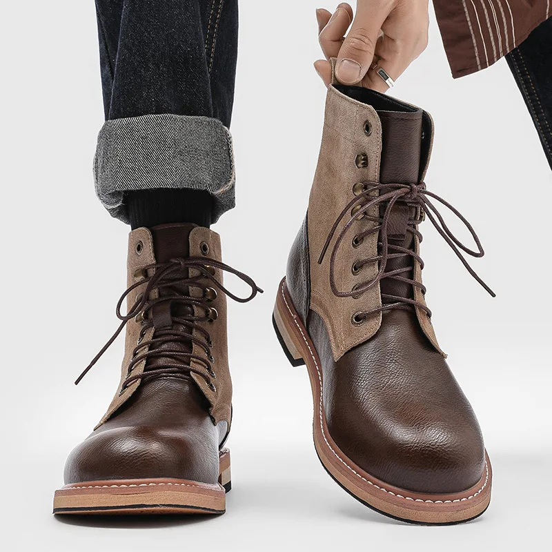 Fashion Mens Leather Boots Luxury Handmade Genuine Leather 2026 Autumn British Style Round Toe Outdoor Ankle Business Shoes Man
Fashion Mens Leather Boots Luxury Handmade Genuine Leather 2026 Autumn British Style Round Toe Outdoor Ankle Business Shoes Man