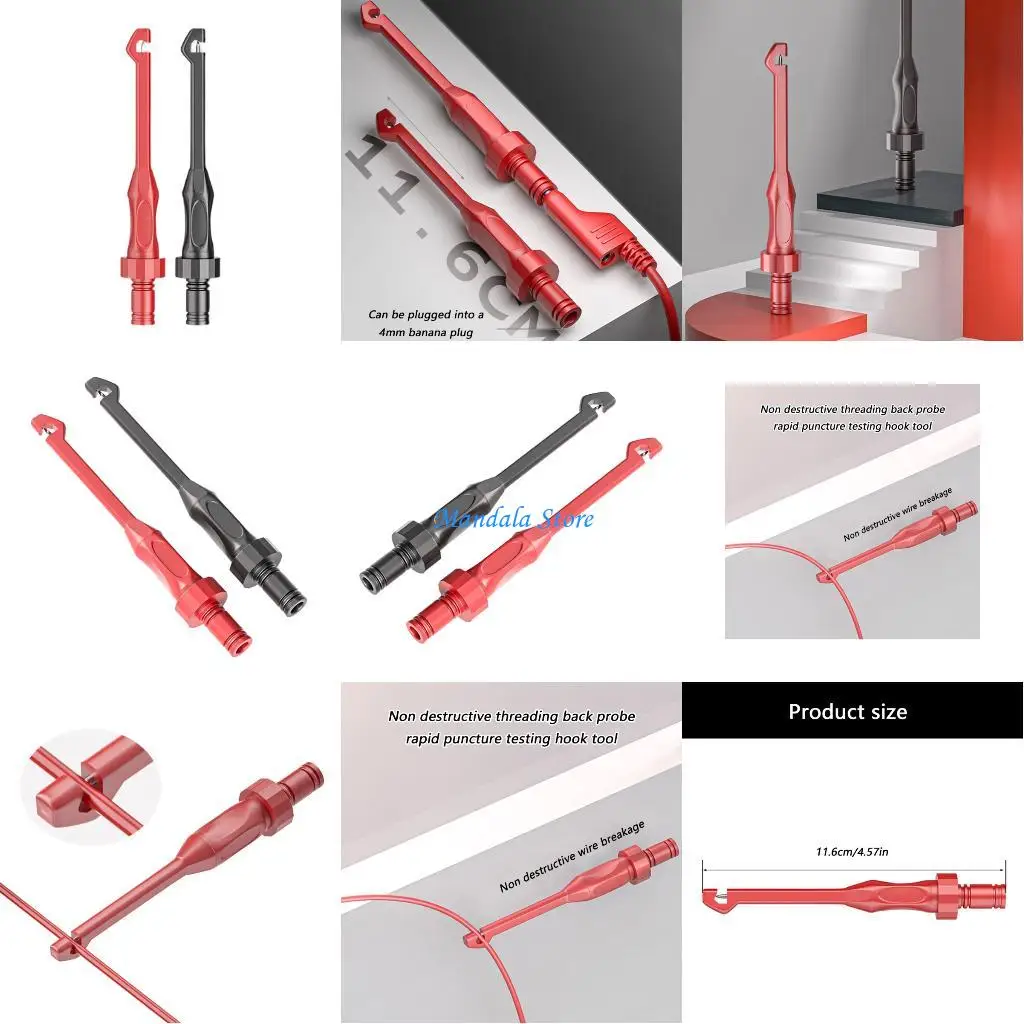 U2JC 4mm Banana Plug Electric Wire Piercing Probe Insulation Puncture Probes Wire Piercing Back Probe Pins
U2JC 4mm Banana Plug Electric Wire Piercing Probe Insulation Puncture Probes Wire Piercing Back Probe Pins