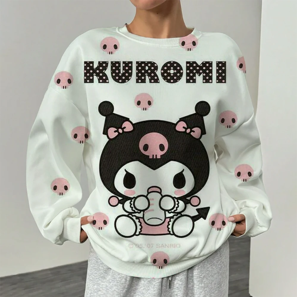 HELLO KITTY Spring Women Sweatshirts Streetwear Cartoon Kuromi O-neck Pullovers Full Sleeve Casual groot Tops Sweatshirts
HELLO KITTY Spring Women Sweatshirts Streetwear Cartoon Kuromi O-neck Pullovers Full Sleeve Casual groot Tops Sweatshirts