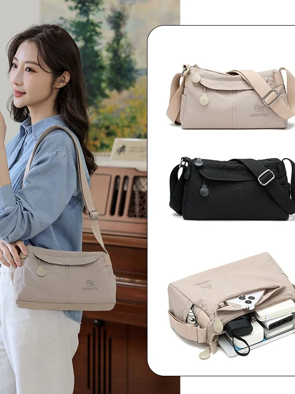 New Large Capacity Multi-Layer Crossbody Bag Women's Casual Outdoor Travel Waterproof Lightweight Nylon Shoulder Bag
New Large Capacity Multi-Layer Crossbody Bag Women's Casual Outdoor Travel Waterproof Lightweight Nylon Shoulder Bag