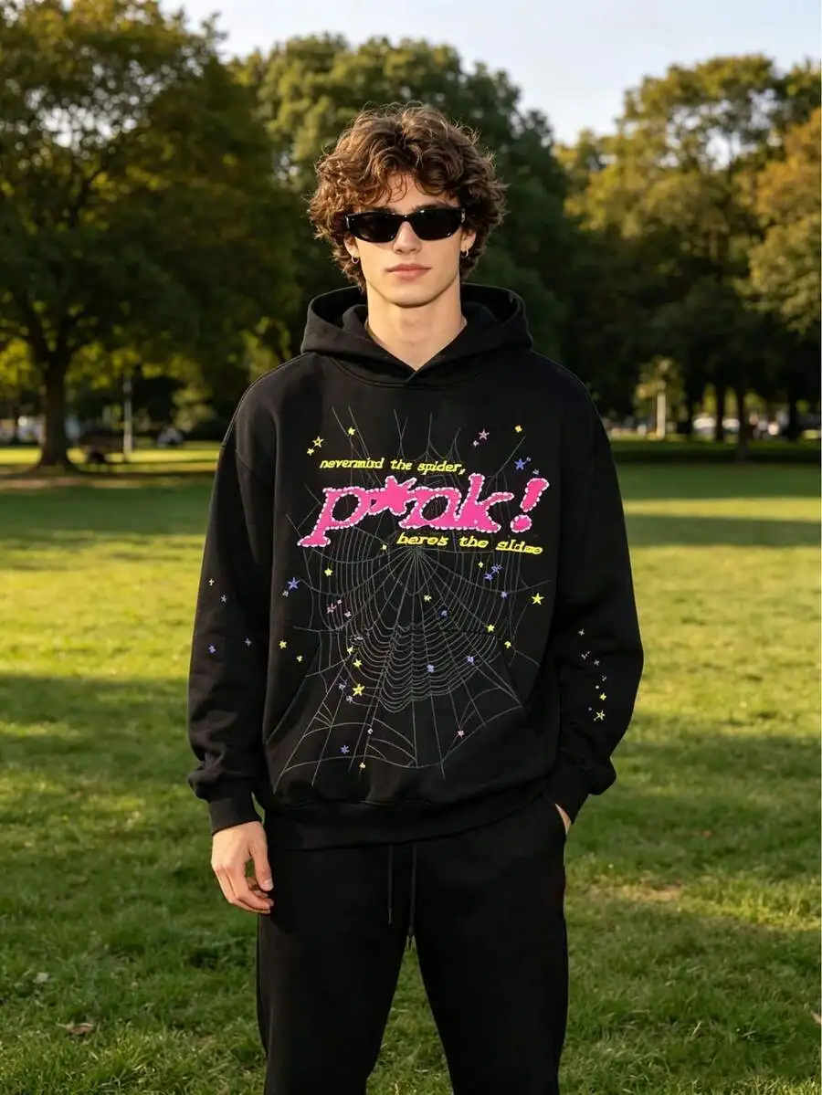 Mens Spider Web Print Hoodie And Jogger Pants Set Casual Sportswear Autumn Winter Outfit
Mens Spider Web Print Hoodie And Jogger Pants Set Casual Sportswear Autumn Winter Outfit