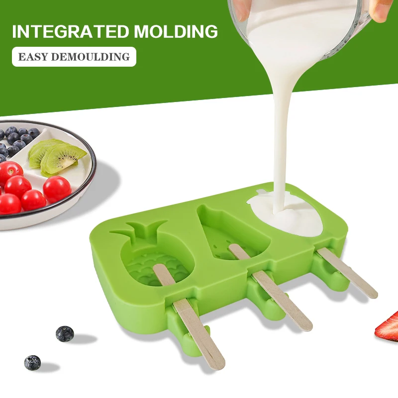 3in1 Fruit Shape Ice Cream Silicone Mold DIY Strawberry Pineapple Watermelon Popsicle Candy Chocolate Mold Baking Supplies
3in1 Fruit Shape Ice Cream Silicone Mold DIY Strawberry Pineapple Watermelon Popsicle Candy Chocolate Mold Baking Supplies