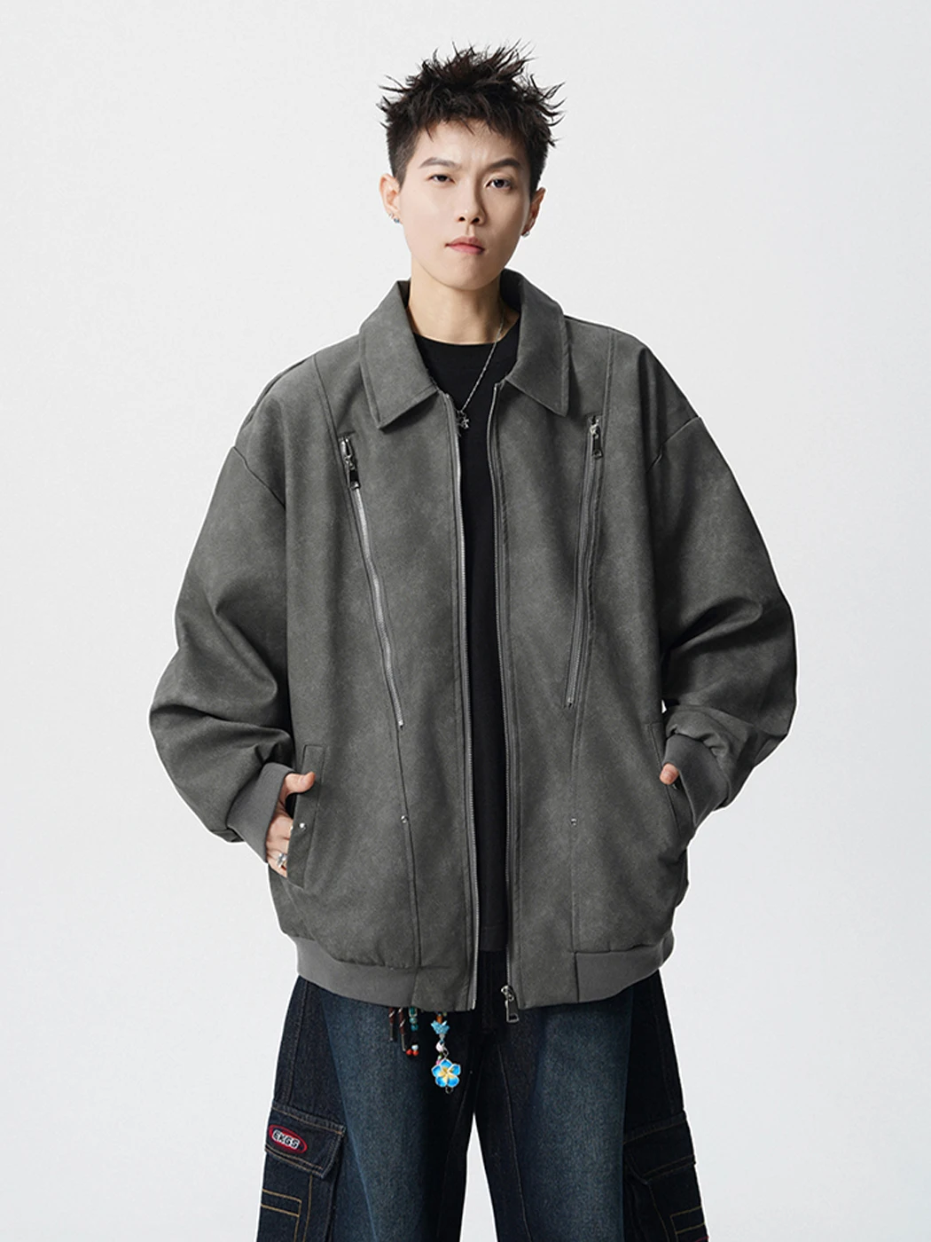 Мужская осенняя кожаная куртка-харрингтон в стиле пэчворк с деконструированным дизайном, винтажная, на молнии, для мотоциклистов, модная
Мужская осенняя кожаная куртка-харрингтон в стиле пэчворк с деконструированным дизайном, винтажная, на молнии, для мотоциклистов, модная