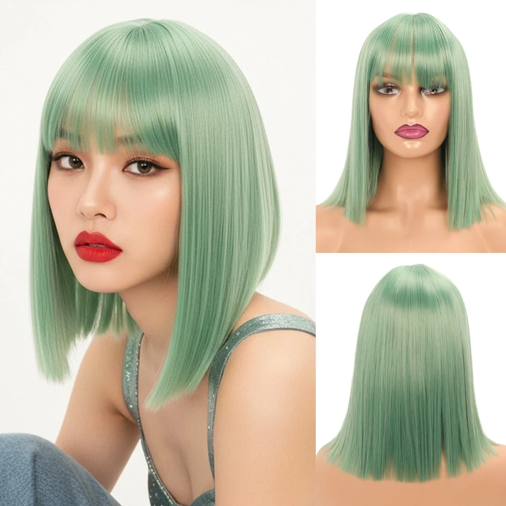 Женский термостойкий зеленый парик из синтетического волокна для косплея, короткий прямой с челкой для ежедневного использования на Хэллоуин
Женский термостойкий зеленый парик из синтетического волокна для косплея, короткий прямой с челкой для ежедневного использования на Хэллоуин